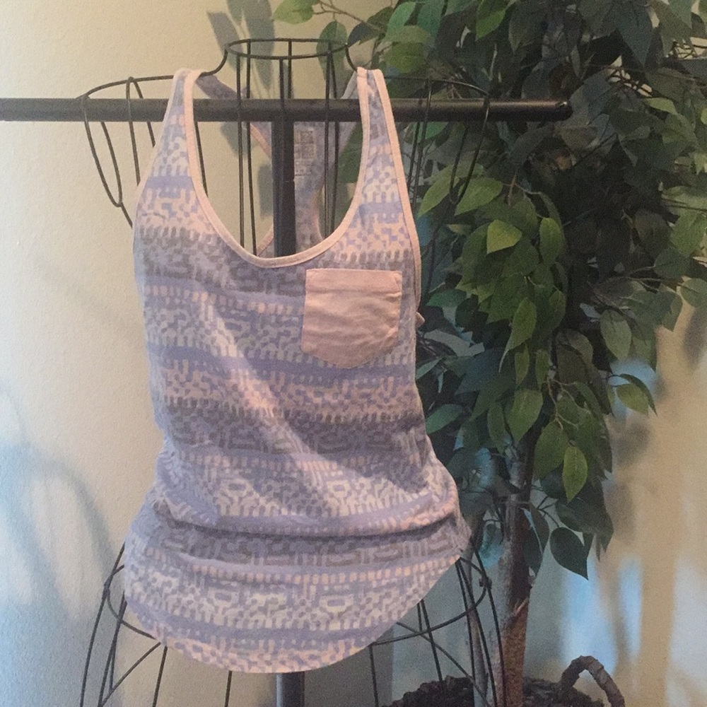Pink and blue tank top